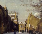 Street in Montmartre, Snow Effect - 斯坦尼斯·拉勒平